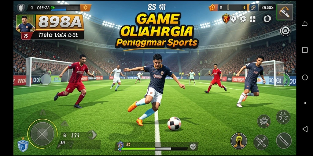 Tangkapan layar gameplay 898A menampilkan aksi kompetisi olahraga yang seru.