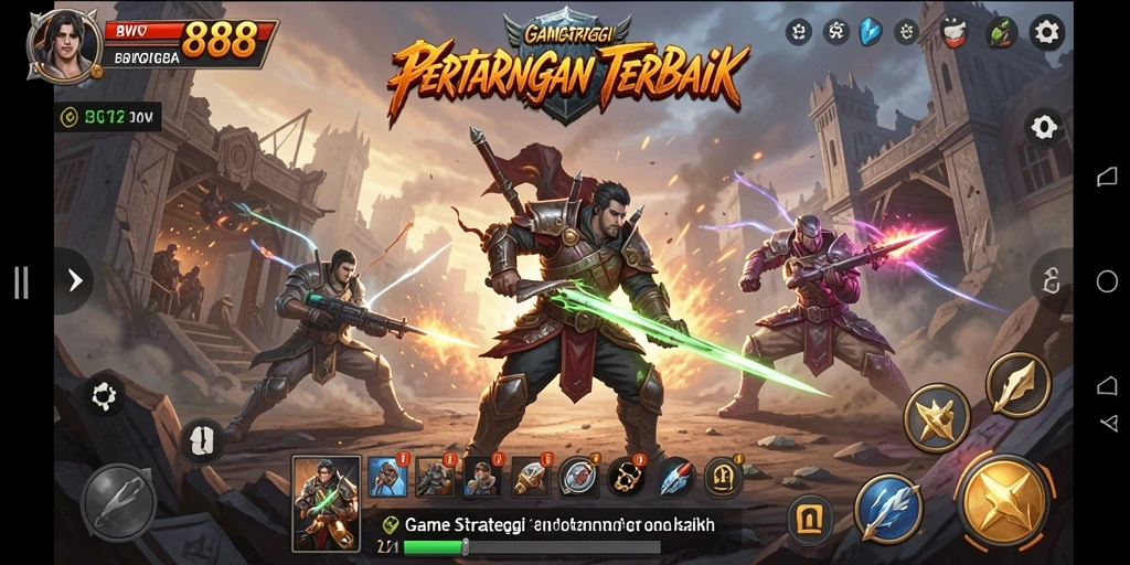 Tampilan seru gameplay BWO888 dalam aksi pertempuran strategi.
