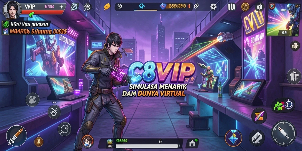 Screenshot C8VIP menampilkan gameplay simulasi yang seru dan interaktif.