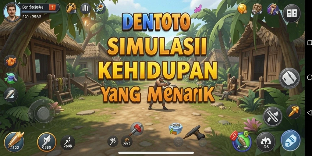 Tampilan gameplay DENTOTO yang menampilkan simulasi kehidupan yang menarik.