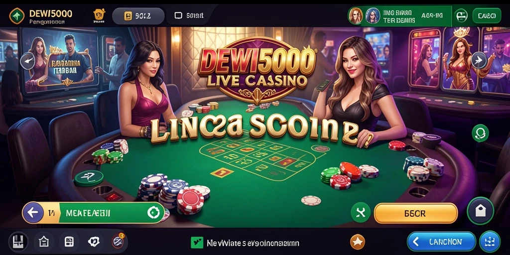 Tampilan gameplay Live Casino yang mendebarkan di DEWI5000.