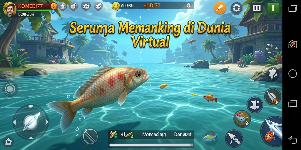 Gameplay menarik dari KOMEDI77 saat memancing di lokasi indah.
