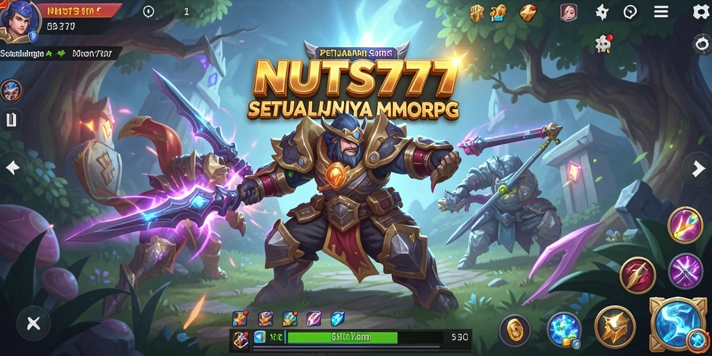 Tangkapan layar NUTS777 memperlihatkan aksi seru dalam permainan MMORPG.