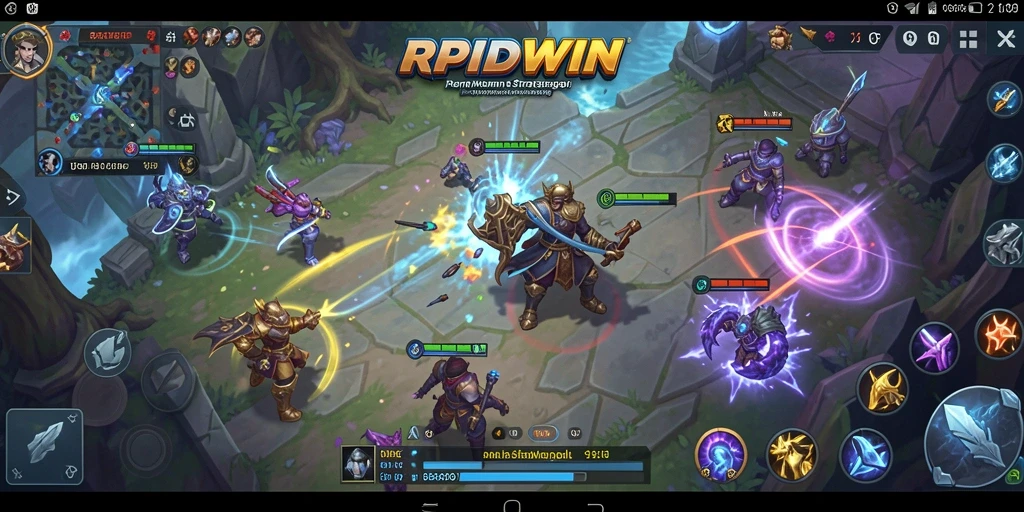 Screenshot menunjukkan aksi seru dan strategi dalam RPIDWIN.