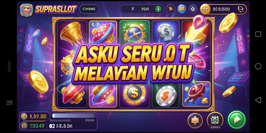 Screenshot gameplay SUPRASLOT dengan aksi mendebarkan dan tantangan seru.