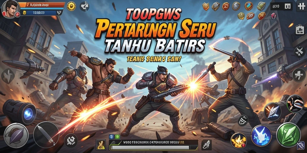 Tampilan gameplay TOOPGWS yang penuh aksi dan pertarungan seru.