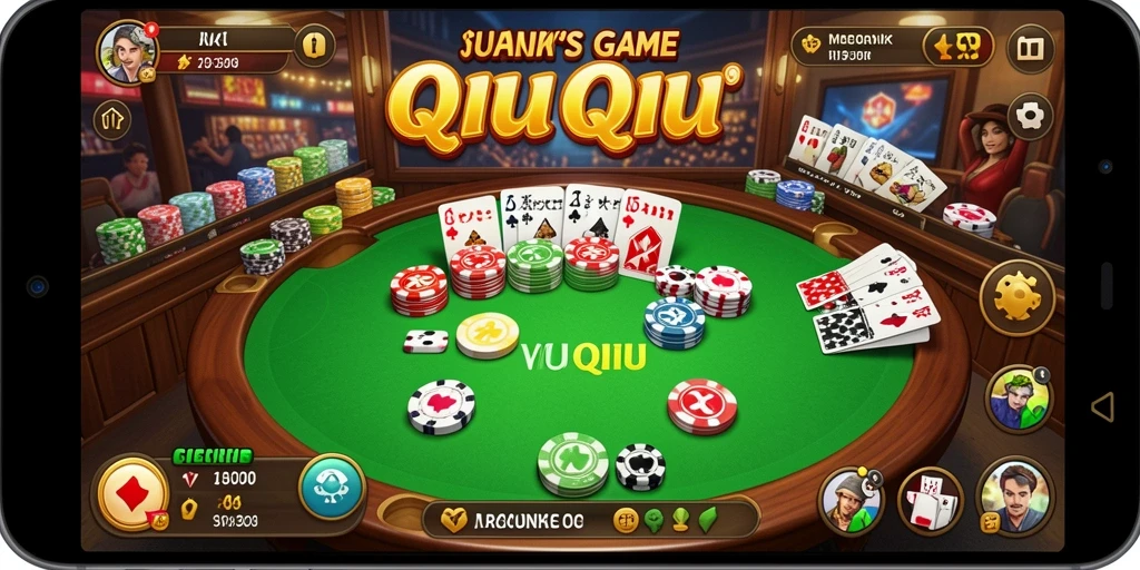 Tampilan gameplay QiuQiu yang seru dan menegangkan.